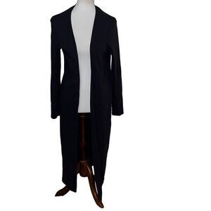 GRP1 Knit Long Cardigan Coat Dunes Charcoal Gray Neutral Capsule sz S Small